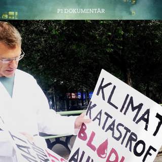 Klimataktivist i vit rock