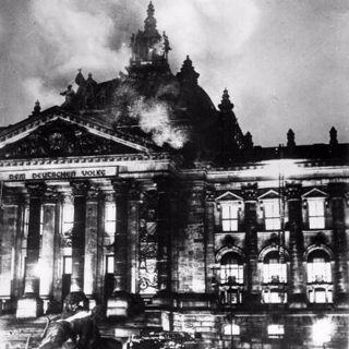 27th February 1933: Reichstag building in Berlin set on fire in an arson attack
